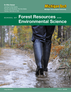 Forest Resources Environmental Science In this Issue