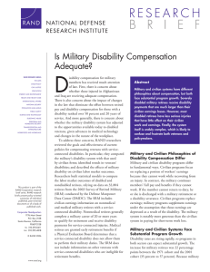 D Is Military Disability Compensation Adequate?