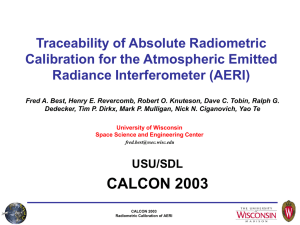 Traceability of Absolute Radiometric Calibration for the Atmospheric Emitted Radiance Interferometer (AERI)