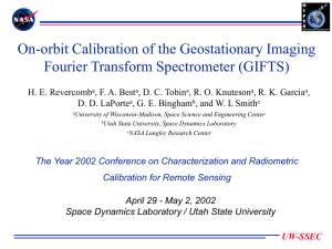 On-orbit Calibration of the Geostationary Imaging Fourier Transform Spectrometer (GIFTS)