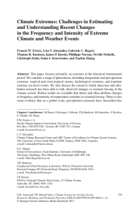 Climate  Extremes:  Challenges  in  Estimating
