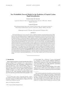 New Probabilistic Forecast Models for the Prediction of Tropical Cyclone 677 C