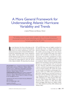 A More General Framework for Understanding Atlantic Hurricane Variability and Trends