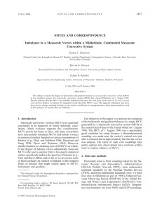 NOTES AND CORRESPONDENCE Convective System