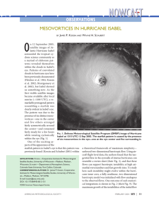 O OBSERVATIONS MESOVORTICES IN HURRICANE ISABEL J