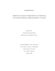 ASPECTS OF MOAT FORMATION IN TROPICAL CYCLONE EYEWALL REPLACEMENT CYCLES DISSERTATION