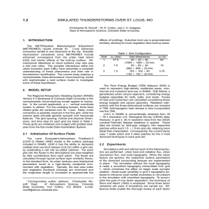 1.2 SIMULATED THUNDERSTORMS OVER ST. LOUIS, MO