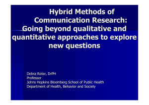 Hybrid Methods of Communication Research: Going beyond qualitative and quantitative approaches to explore