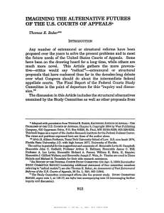 IMAGINING THE ALTERNATIVE FUTURES OF THE U.S. COURTS OF APPEALS* to