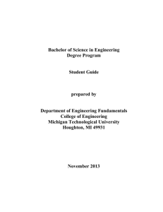 Bachelor of Science in Engineering Degree Program Student Guide