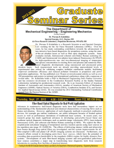 Graduate Seminar Series 2012-2013 The Department of