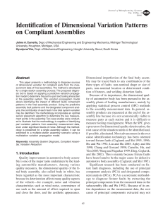 Identification of Dimensional Variation Patterns on Compliant Assemblies Abstract
