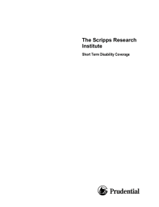 The Scripps Research Institute Short Term Disability Coverage