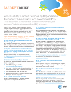 MARKET BRIEF AT&amp;T Mobility’s Group Purchasing Organization Frequently Asked Questions: Novation (GPO)