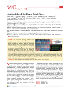 ﬄing of Atomic Stacks Lithiation-Induced Shu
