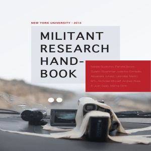 Militant ReseaRch hand- Book