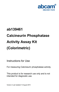 ab139461 Calcineurin Phosphatase Activity Assay Kit (Colorimetric)