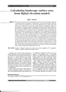 Calculating landscape surface area from digital elevation models S. Jeff