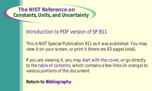 Constants, Units, and Uncertainty The NIST Reference on