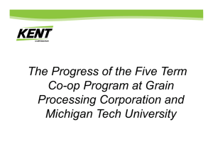 The Progress of the Five Term Co-op Program at Grain