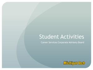 Student Activities Career Services Corporate Advisory Board