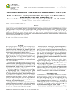 Seed treatment influence with carboxin+thiram to initial development of castor...