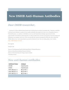 New DSHB Anti-Human Antibodies Dear DSHB researcher,