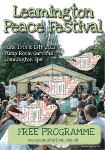 Leamington Peace Festival FREE PROGRAMME