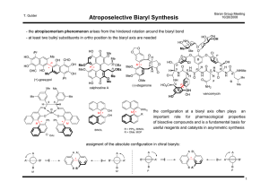 Atroposelective Biaryl Synthesis