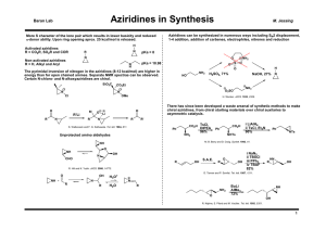 Aziridines in Synthesis  Baran Lab M. Jessing
