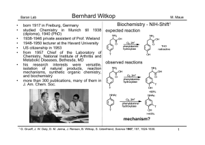 Bernhard Witkop Biochemistry - NIH-Shift expected reaction