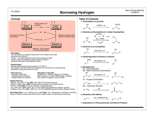 Borrowing Hydrogen Concept Table of Contents Baran Group Meeting