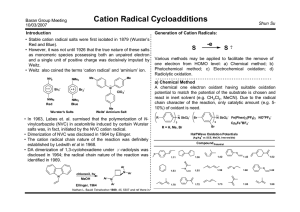 Cation Radical Cycloadditions -e