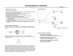 Cyclopropanes in Synthesis