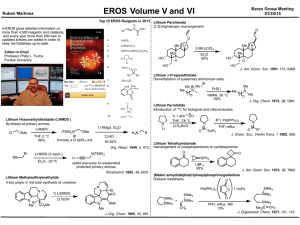 EROS Volume V and VI Baran Group Meeting Ruben Martinez 01/24/15