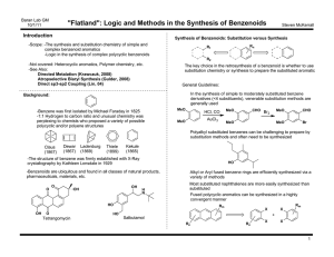 &#34;Flatland&#34;: Logic and Methods in the Synthesis of Benzenoids Introduction