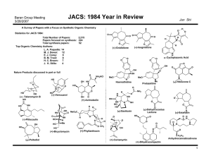 JACS: 1984 Year in Review Jun  Shi Baran Group Meeting 3/28/2007