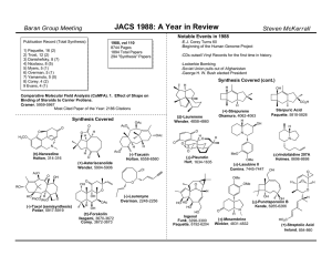 JACS 1988: A Year in Review Bar an Gr oup Meeting