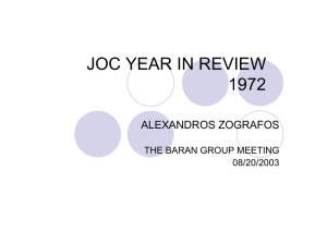 JOC YEAR IN REVIEW 1972 ALEXANDROS ZOGRAFOS THE BARAN GROUP MEETING