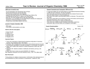 Year in Review: Journal of Organic Chemistry 1986