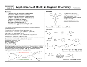 Applications of Mn(III) in Organic Chemistry