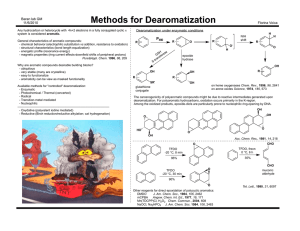 Methods for Dearomatization P Baran lab GM Florina Voica