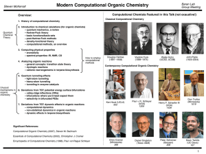 Modern Computational Organic Chemistry Baran Lab Steven McKerrall Group Meeting