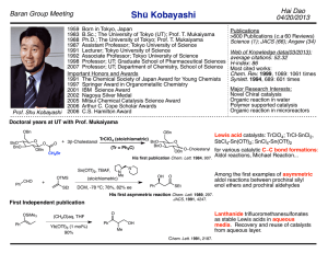 Shu Kobayashi Hai Dao Baran Group Meeting 04/20/2013