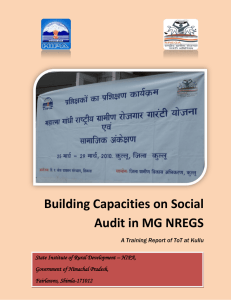 Building Capacities on Social Audit in MG NREGS