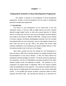 Chapter – 1  Employment Schemes in Rural Development Programme