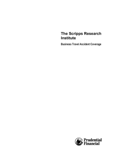 The Scripps Research Institute Business Travel Accident Coverage