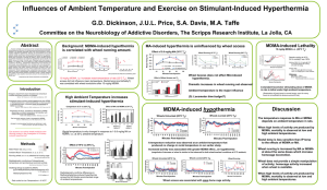 Influences of Ambient Temperature and Exercise on Stimulant-Induced Hyperthermia Abstract