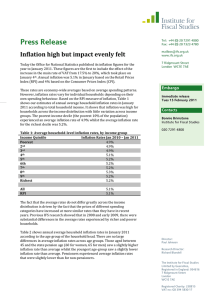 Press Release Inflation high but impact evenly felt