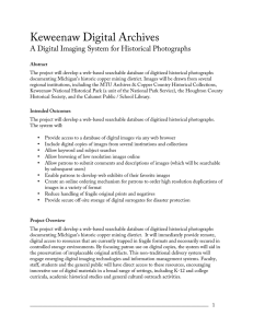 Keweenaw Digital Archives A Digital Imaging System for Historical Photographs